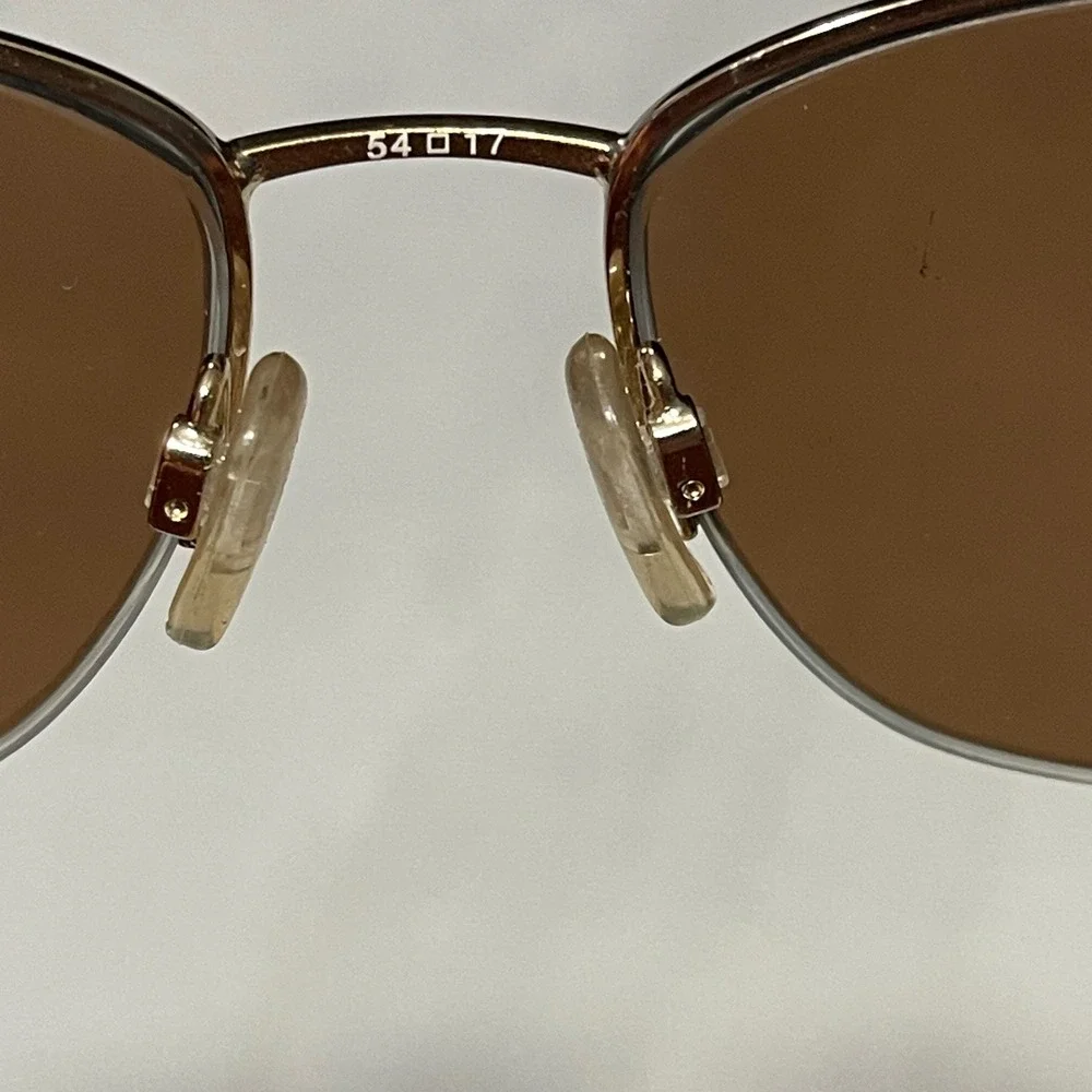 Tura 617 COP Oval Sunglasses Brown Wood Grain Gold Accents Italy FRAMES ONLY‎